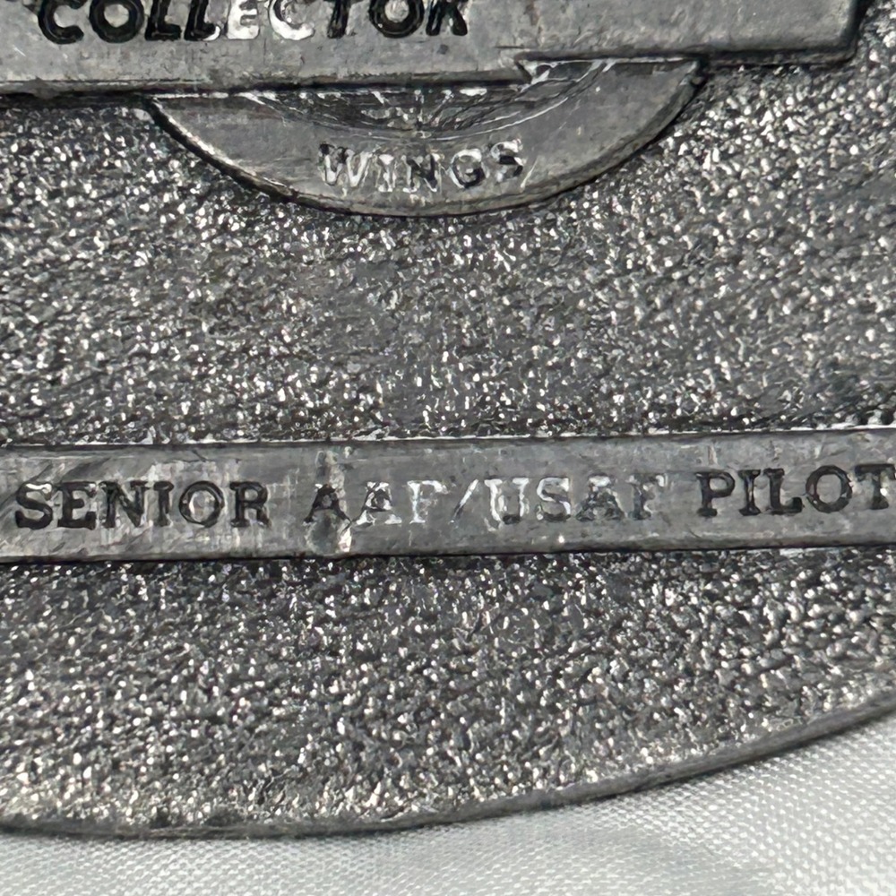 Vintage 1983 Buckle Connection Senior AAF USAF Pilot Wings Belt Buckle Silver - Picture 9 of 10